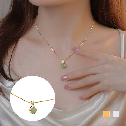 🔥‑50% de réduction ! Collier pendentif Jade de Hetian 💎 Élégance intemporelle, pierre naturelle, texture douce et lumineuse ✨