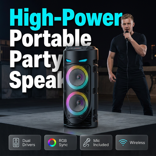 🔊 Enceinte Bluetooth d'extérieur – Portable et puissante 🎵🔥 À moitié prix, jusqu'à épuisement des stocks ! ⏰🌿