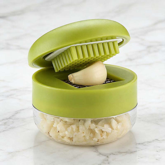 🧄🔪🍲 Offre limitée à moitié prix ! Mini hachoir à ail/presse-ail (avec boîte de rangement) 🌿✨