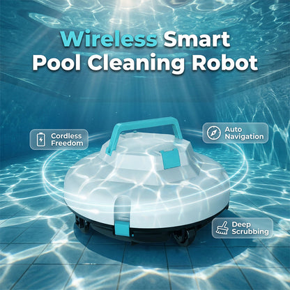 🤖50 % DE RÉDUCTION🌊 Robot nettoyeur de piscine | Sans fil · Puissance d'aspiration élevée · Navigation intelligente · Démarrage d'une simple pression · Panier filtrant facile à retirer