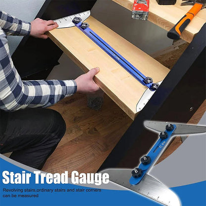 🛠️ LIMITÉ : 50% DE RÉDUCTION ! ✨ Gabarit pour Marches d'Escalier – 8 Pièces, 3 Tailles, Alliage d'Aluminium 📏