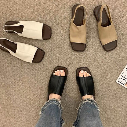 👡 PROMO LIMITÉE 50% DE RÉDUCTION ! ✨ Sandales Femme – Bout Carré, Bride Arrière, 3 Couleurs 🌼