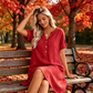 🍂🌸 Offre à durée limitée : 50 % de réduction ! Robe ceinturée à col en V et poches 🧣