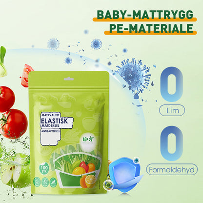 🔥-50% DE RÉDUCTION✨Couvercle élastique alimentaire 100pcs🥗Qualité alimentaire, antibactérien, conserve vos restes