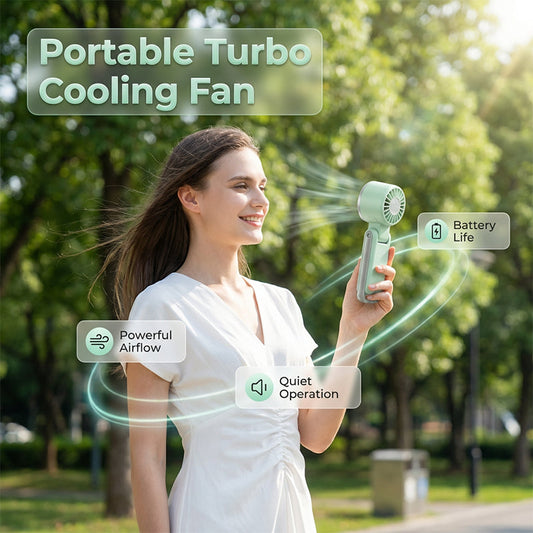 ⏳📢 Promotion ! Ventilateur turbine pliable avec écran LED 🪭