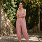 👗🌊 Offre à durée limitée : 50 % de réduction ! Combinaison pantalon rayée à fines bretelles pour femme ☀️