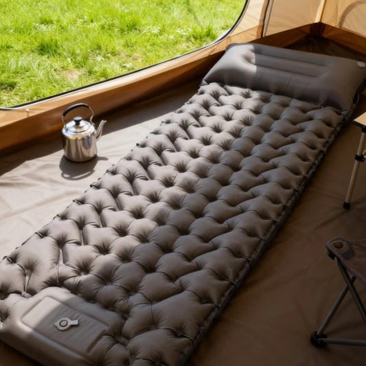 🛏️⛺ Matelas gonflable léger nomade | Pompe au pied intégrée, épaisseur 10cm, confort pour déplacements et camping ✅