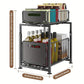 🔥-50% OFF⏳ Organisateur de placard double étagère coulissante ✨ Hauteur ajustable, acier carbone, sans montage, rangement optimisé 🧺