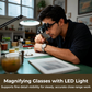 🔥‑50% OFFRE LIMITÉE🔍 Loupe LED mains libres, grossissement multiple, éclairage sans ombre pour soudure, modélisme & lecture ✨