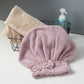 🛁💧 Turban cheveux tendance, douceur de la polaire corail