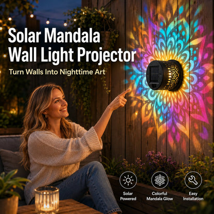 🌞 50 % DE RÉDUCTION MAINTENANT ! 🌀 Lampe solaire mandala