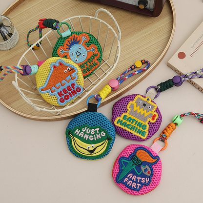 ⏳👜 PROMO ! Pendentif sac maille tressée multicolore tendance ✨