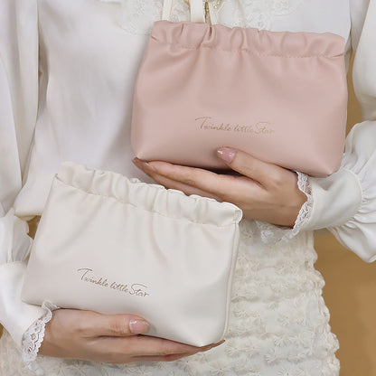 [Creative Gift] Spring Sheet Pleated Storage Bag - Open Just With a Pinch