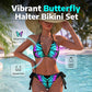🔥 50 % DE RÉDUCTION · Ensemble bikini dos nu papillon éclatant ✨