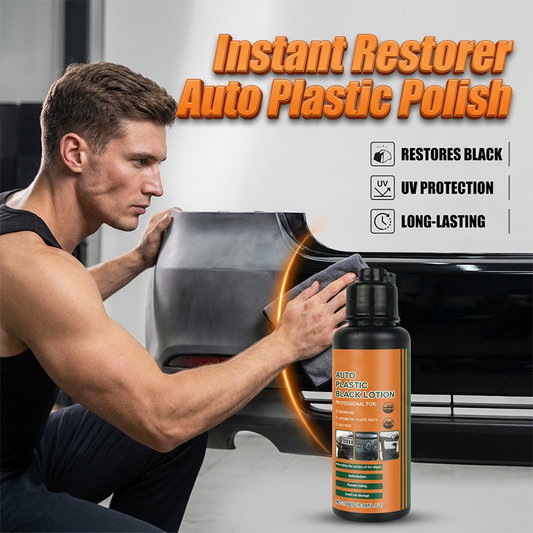 📢📢50 % de réduction !! 🚗✨Produit de polissage multifonctionnel noir pour les voitures en plastique🛡️