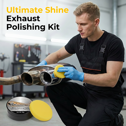 🚗🧽 PROMO Kit pâte polisseuse tuyau échappement avec éponge ✨