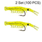 🦐🔥 LOT 50 leurres crevettes réalistes avec hameçons intégrés souples attractifs pour pêche en mer et rivière ✨