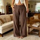 👖🔥 PROMO Pantalon femme taille haute jambe large confortable fluide cache les formes élégant quotidien ✨