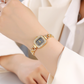 📢📢50% DE RÉDUCTION !! ⏰Montre Bracelet Cordon Carré à Quartz pour Femme