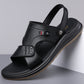 👡🔥 -50% Sandales cuir véritable homme 2 en 1 semelle souple confort plage et sortie estivale décontracté ✨