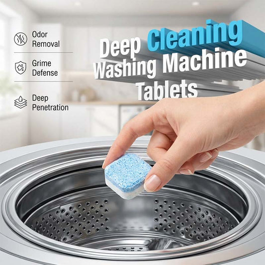 🌿💧 Pastilles nettoyantes pour lave-linge | Action effervescente, 12 comprimés assainit tous modèles de machines ✅