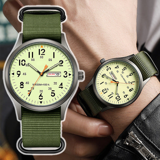 ⌚💡 Montre homme quartz multifonction | Double écran lumineux, étanche 30M, affichage date style moderne quotidien ✅