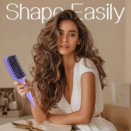 🌀🪮 Brosse à ventilation spécial boucles | Démêlage sans douleur, préserve la forme des cheveux crépus et ondulés ✅