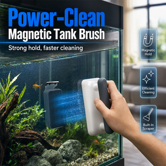 🧲🐠 Nettoyeur magnétique double face pour aquarium, nettoyage vitre intérieur-extérieur sans mouiller vos mains ✨💧