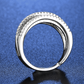 💫 50% DE RÉDUCTION! 💍 Bague Croisée Multi-Rangs Ajustable – Zircones étincelantes, tige ouverture & finition miroir – Idéale pour le quotidien, le bureau & les soirées ✨