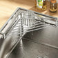 🌀🧼🧽Support d'angle pour évier en inox, gain de place, égouttage rapide pour éponges et chiffons de vaisselle✨