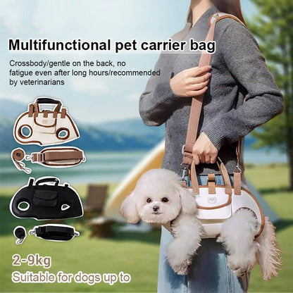 🐾🔥50% DURÉE LIMITÉE ! Sac transport chien chat portable respirant, polyvalent pour promenade et voyage✨