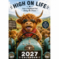 🔥‑50% OFFRE LIMITÉE 🐮 Calendrier mural 2027 Highland Cow humoristique, format A4, déco murale originale 🗓️✨