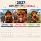 🔥‑50% OFFRE LIMITÉE 🐮 Calendrier mural 2027 Highland Cow humoristique, format A4, déco murale originale 🗓️✨