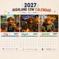 🔥‑50% OFFRE LIMITÉE 🐮 Calendrier mural 2027 Highland Cow humoristique, format A4, déco murale originale 🗓️✨