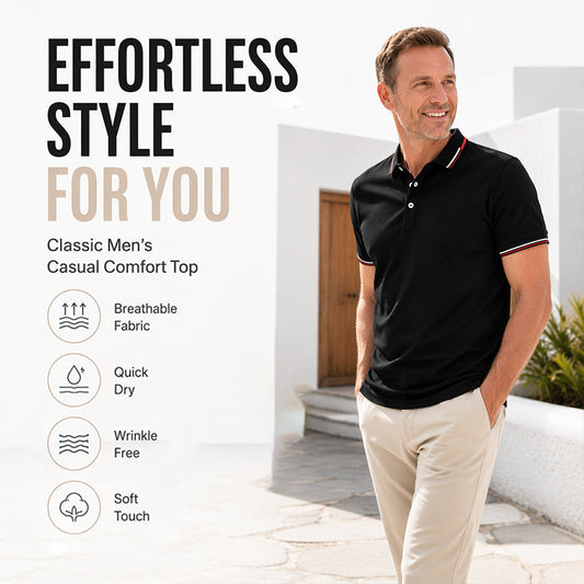 👕✨ T-shirt homme col contrasté revers imprimé, coupe confortable style décontracté tendance pour tous les jours