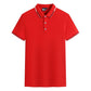 👕✨ T-shirt homme col contrasté revers imprimé, coupe confortable style décontracté tendance pour tous les jours