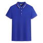 👕✨ T-shirt homme col contrasté revers imprimé, coupe confortable style décontracté tendance pour tous les jours
