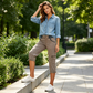 🔥‑50% OFFRE LIMITÉE👖 Pantalon capri cargo femme taille haute, poches pratiques, coupe confortable tendance été ✨