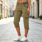 🔥‑50% OFFRE LIMITÉE👖 Pantalon capri cargo femme taille haute, poches pratiques, coupe confortable tendance été ✨