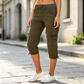 🔥‑50% OFFRE LIMITÉE👖 Pantalon capri cargo femme taille haute, poches pratiques, coupe confortable tendance été ✨