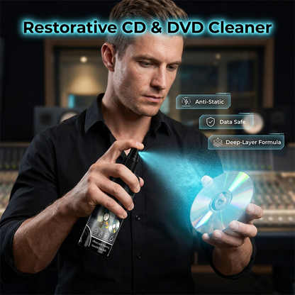 🎶📀 Nettoyant professionnel pour disques, formule non abrasive, compact pour usage nomade