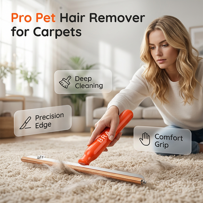 🐶Outil anti‑poils d’animaux à manche long ✨Grattage efficace tapis, moquettes et sièges auto 🧹