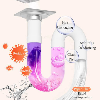🧹 Poudre déboucheuse moussante ultra puissante, dissout rapidement les bouchons ! -50% ✨🔥