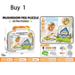 ✨PROMO FLASH‑50%🧩 Puzzle à piquets champignons 3D, jouet éducatif créatif, développe coordination et réflexion des tout‑petits 🍄💫