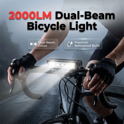 🔥‑50% PROMO FLASH🚴 Lampe vélo haute luminosité rechargeable USB, éclairage puissant, sécurisé pour la nuit ✨💡
