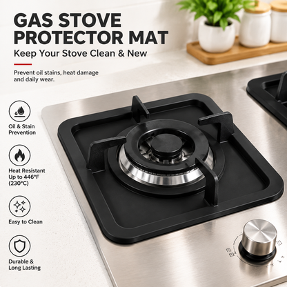 🔥‑50% PROMO FLASH🍳 Protection de cuisinière à gaz en silicone, résistante à la chaleur, anti‑débordement, facile à nettoyer ✨🧽