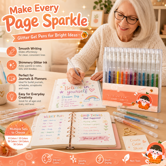 🔥‑50% PROMO FLASH🎨 Set stylos paillettes à séchage rapide, parfait pour cartes, planners et scrapbooking créatif ✨🖌️