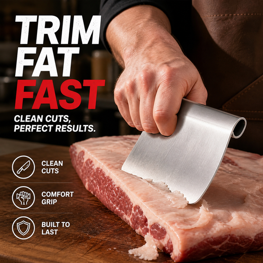 🔥‑50% PROMO FLASH🍖 Grattoir à viande incurvé ergonomique, prise en main confortable, décolle facilement la viande des os ✨🔪