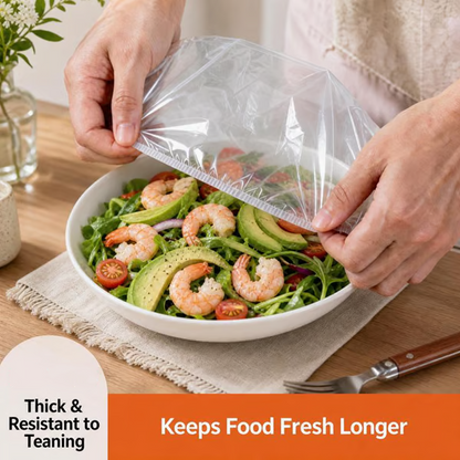 🔥‑50% PROMO FLASH🥡 Couvercles élastiques jetables pour bols alimentaires, étanches, adaptables, conservation fraîcheur cuisine ✨🍲
