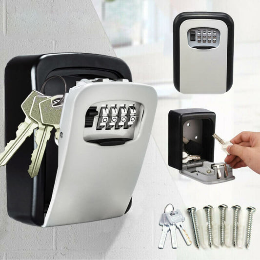 🔥‑50% Réduction ! Boîte à clés sécurisée murale 🔐 Code 4 chiffres réglable, capacité 5 clés pour maison et locations ✨